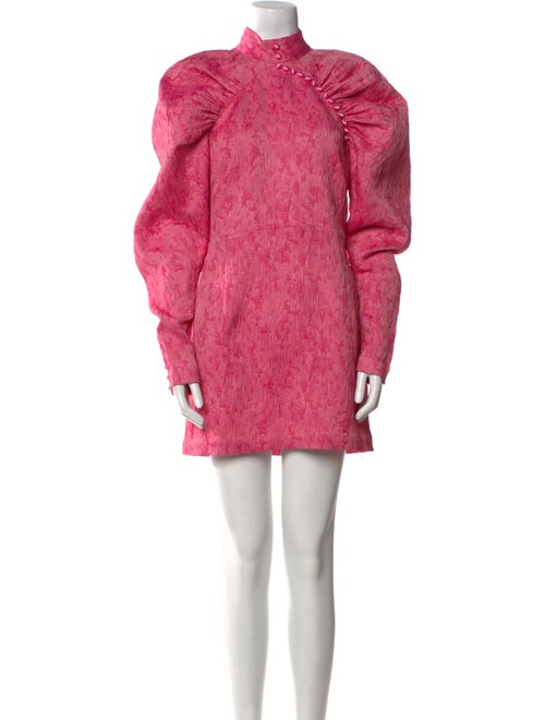 ROTATE Birger Christensen Mock Neck Mini Dress