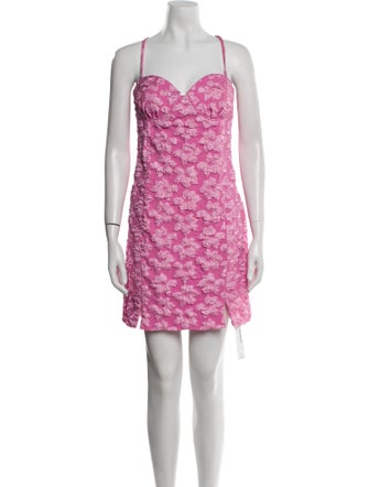 ROTATE Birger Christensen Floral Print Mini Dress