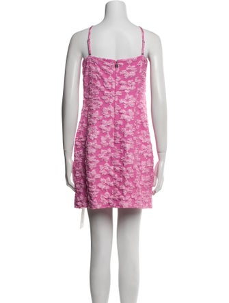ROTATE Birger Christensen Floral Print Mini Dress