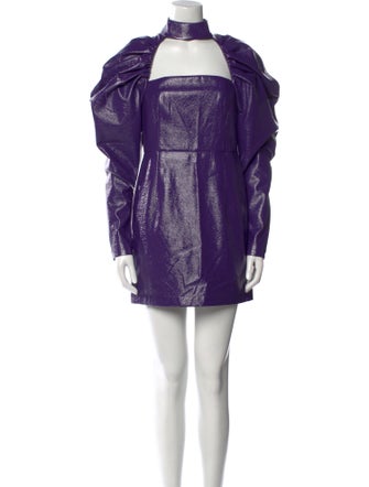 ROTATE Birger Christensen Mock Neck Mini Dress