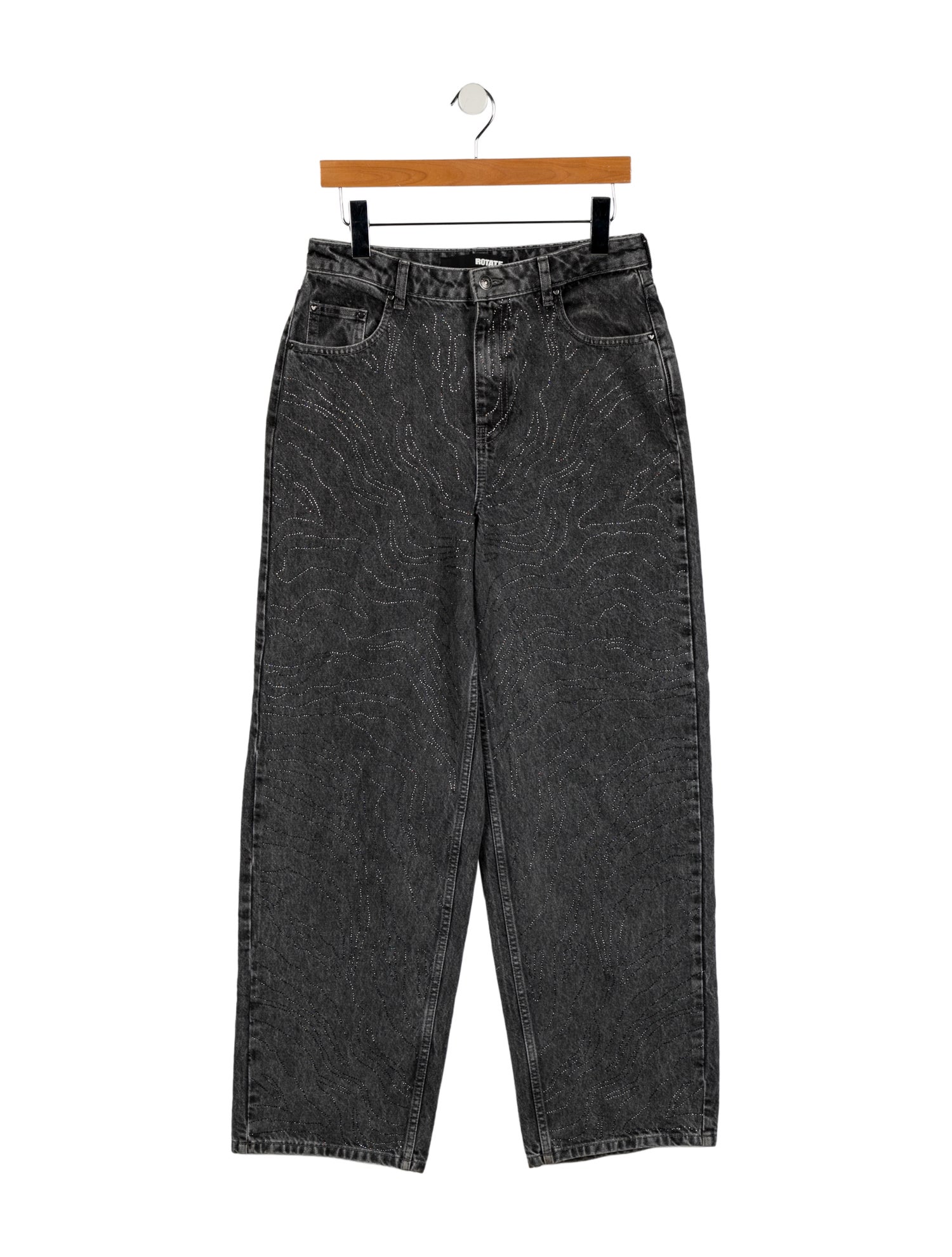 ROTATE Birger Christensen Low-Rise Wide Leg Jeans