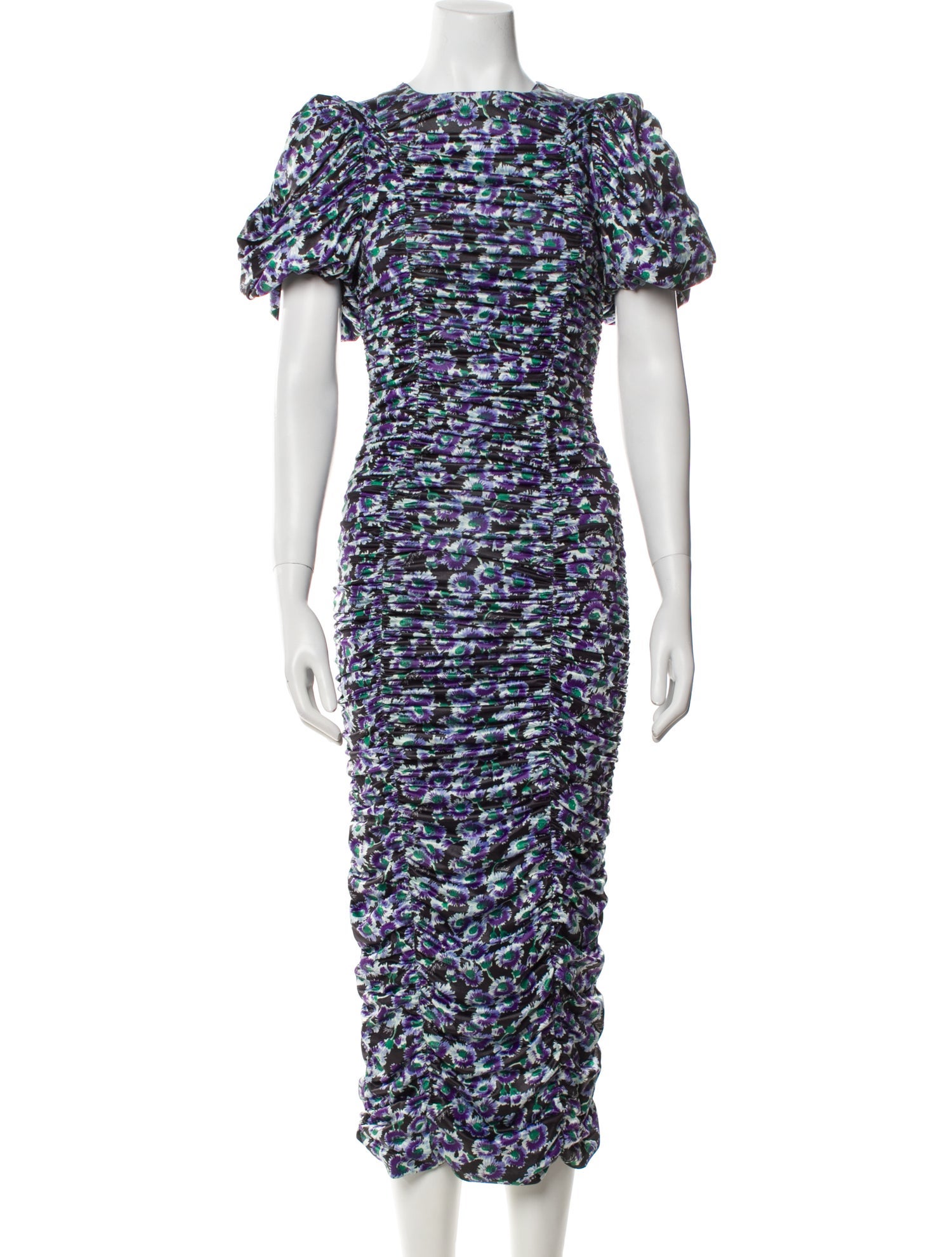 ROTATE Birger Christensen Printed Midi Length Dress