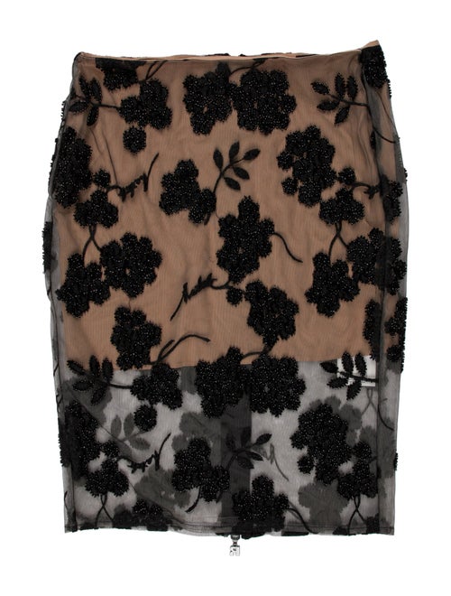 ROTATE Birger Christensen Floral Print Knee-Length Skirt