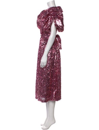 ROTATE Birger Christensen Printed Long Dress