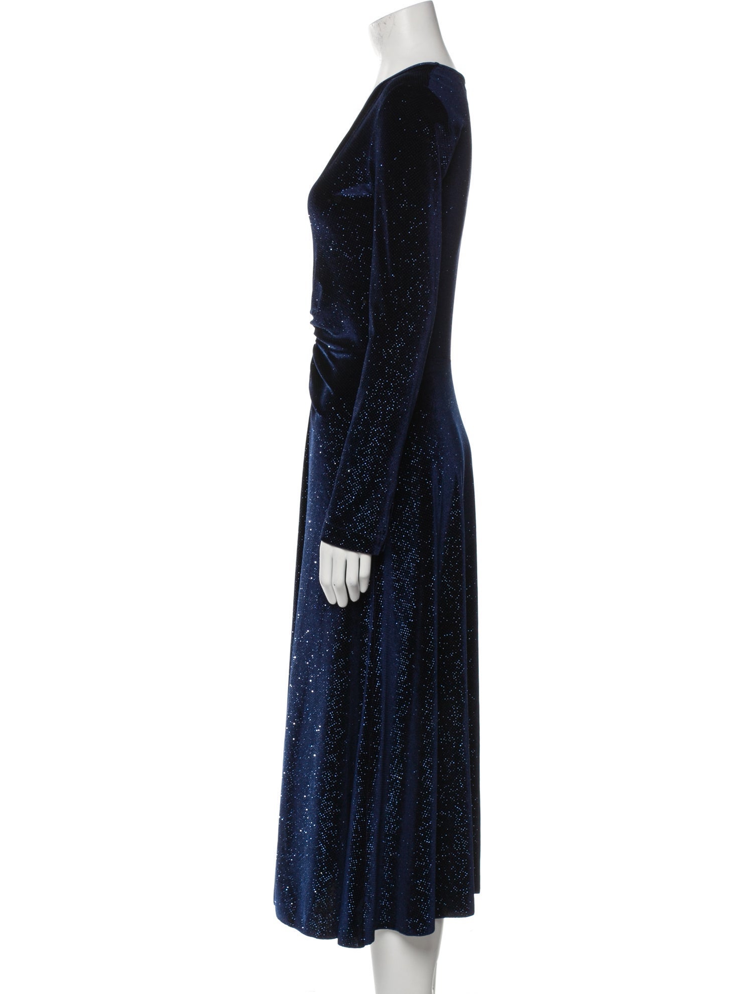 ROTATE Birger Christensen V-Neck Long Dress