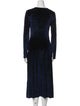 ROTATE Birger Christensen V-Neck Long Dress