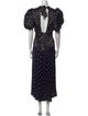 ROTATE Birger Christensen Polka Dot Print Long Dress