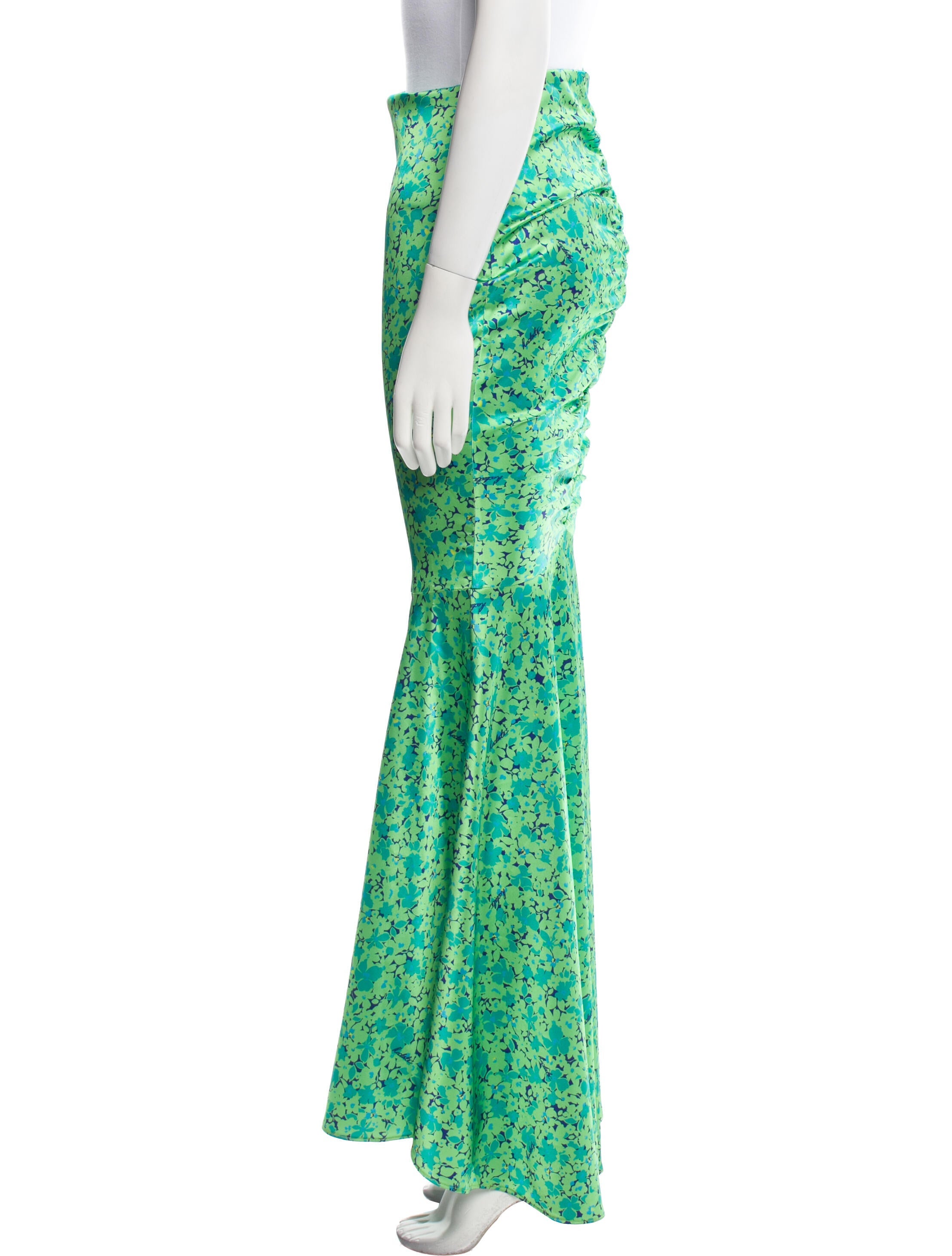 ROTATE Birger Christensen Floral Print Long Skirt