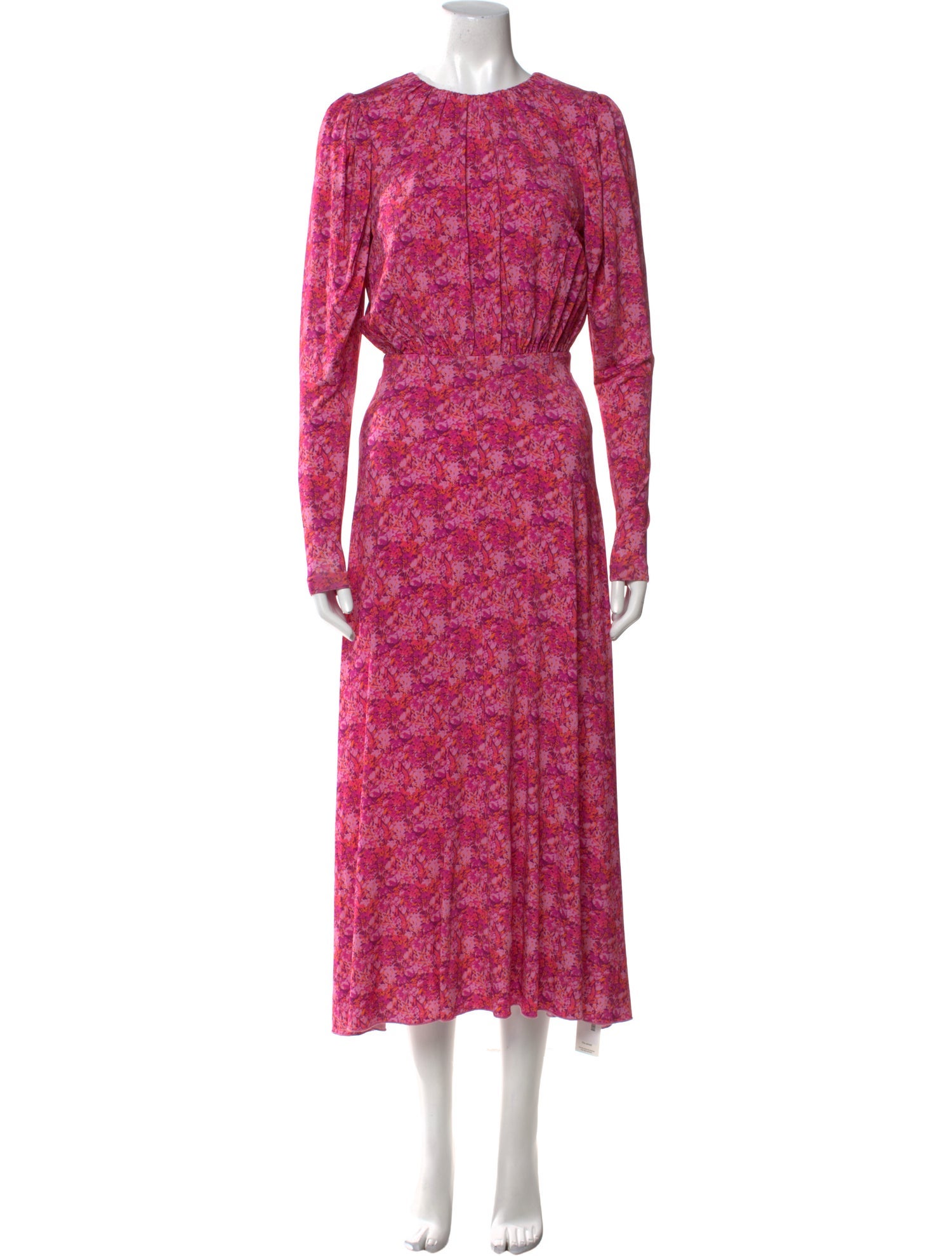 ROTATE Birger Christensen Floral Print Long Dress