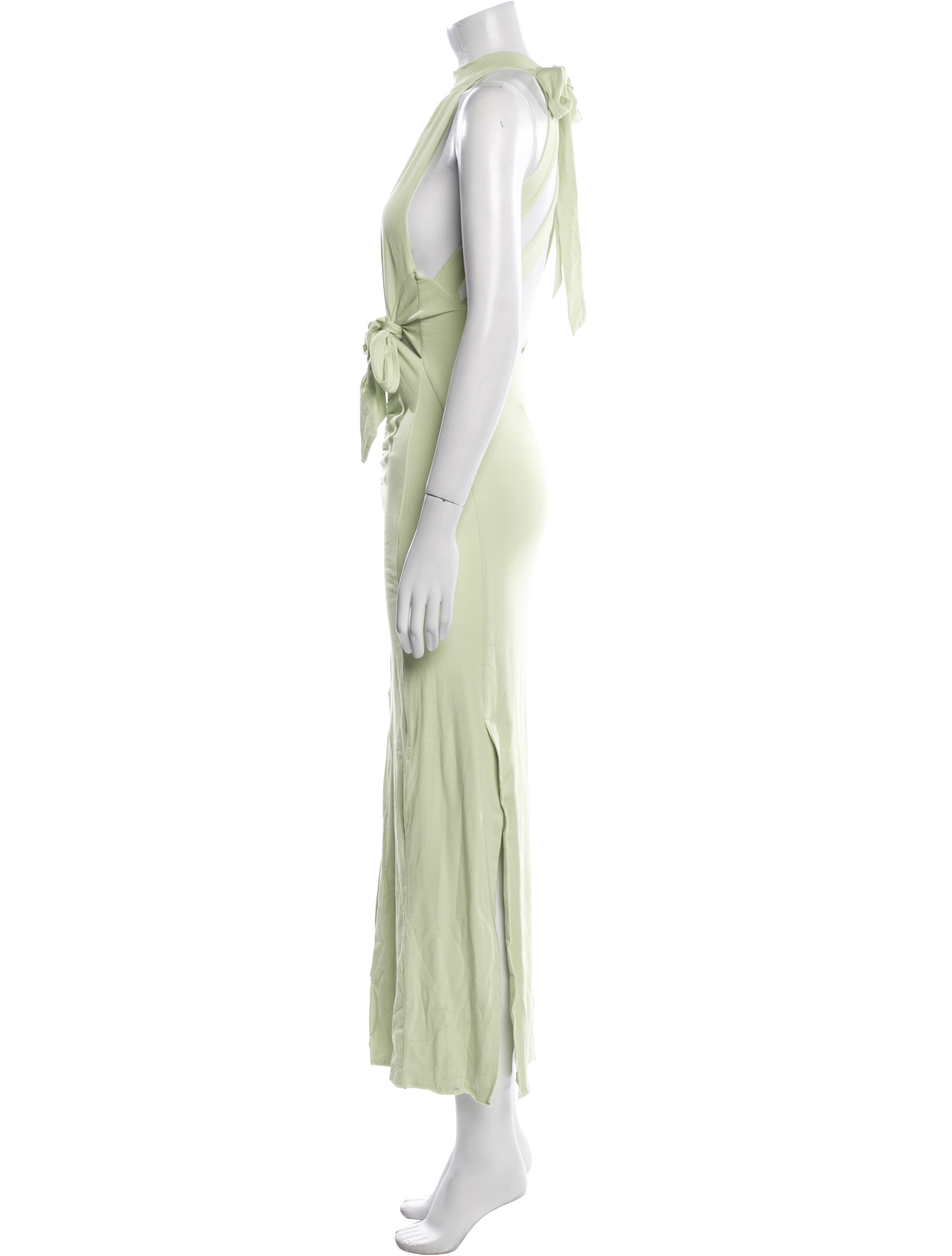 ROTATE Birger Christensen Plunge Neckline Long Dress w/ Tags