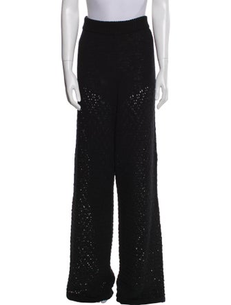 ROTATE Birger Christensen Lace Pattern Wide Leg Pants