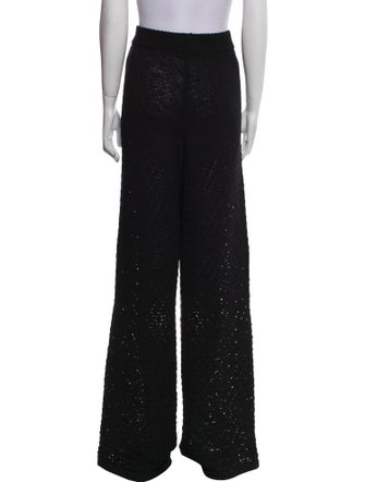 ROTATE Birger Christensen Lace Pattern Wide Leg Pants