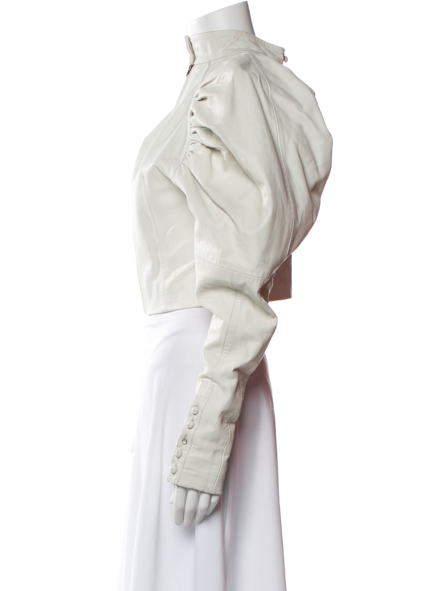 ROTATE Birger Christensen Leather Bomber Jacket