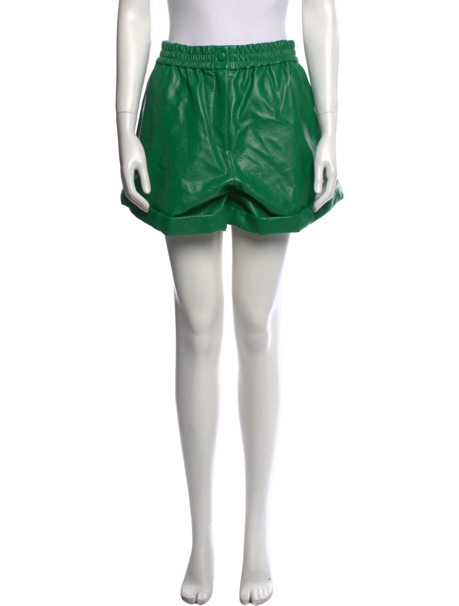ROTATE Birger Christensen Faux Leather Mini Shorts