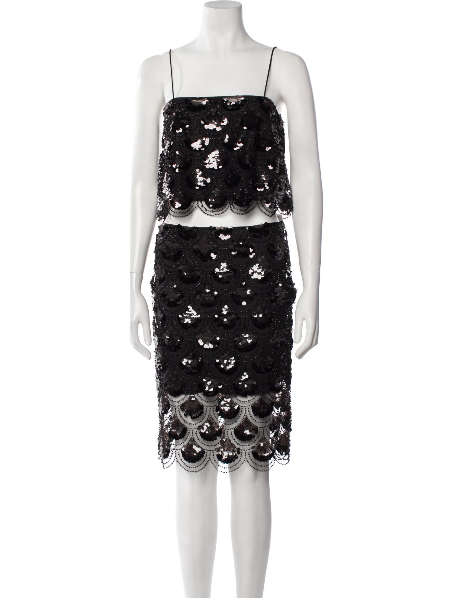 ROTATE Birger Christensen Sequin Embellishments Skirt Set