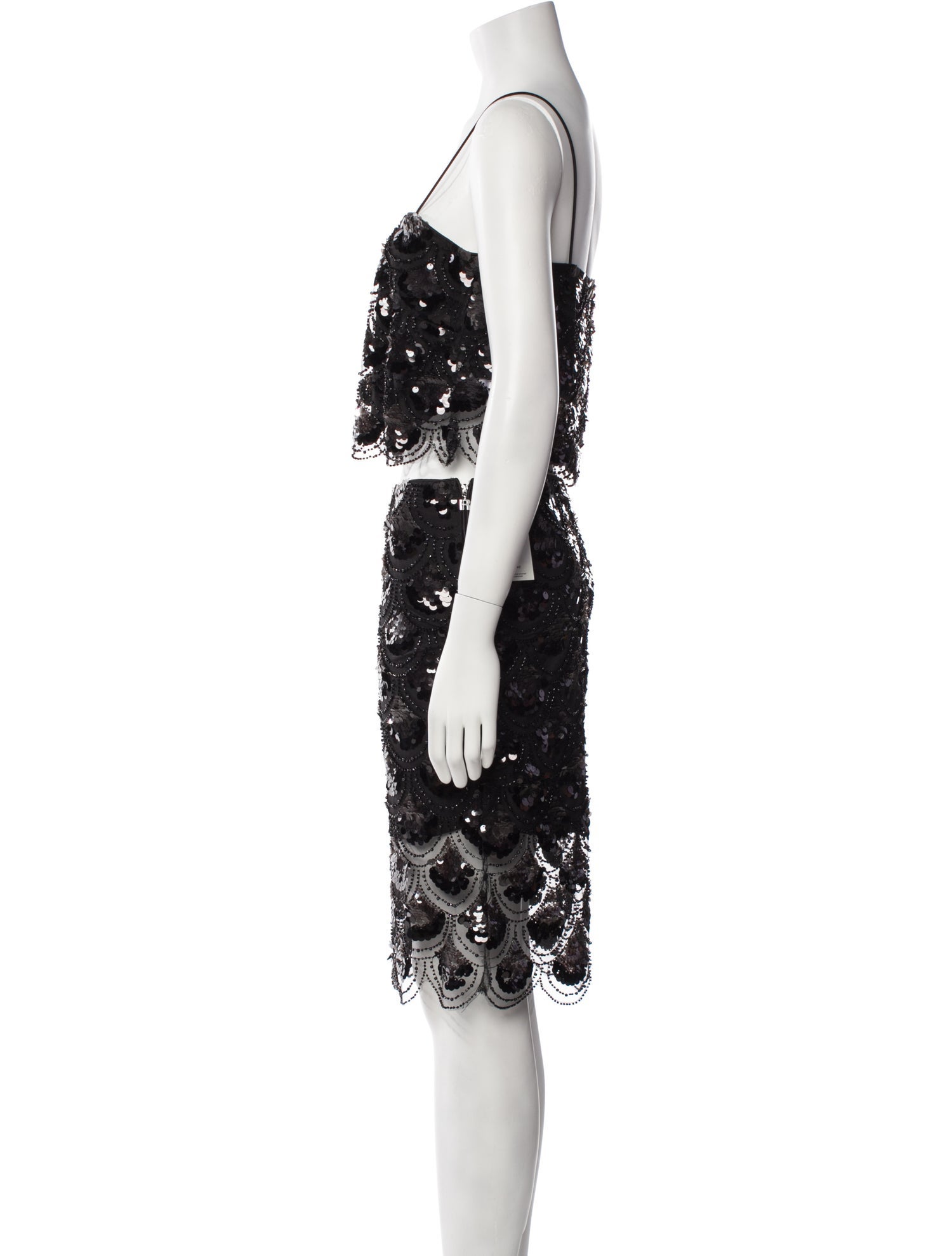 ROTATE Birger Christensen Sequin Embellishments Skirt Set