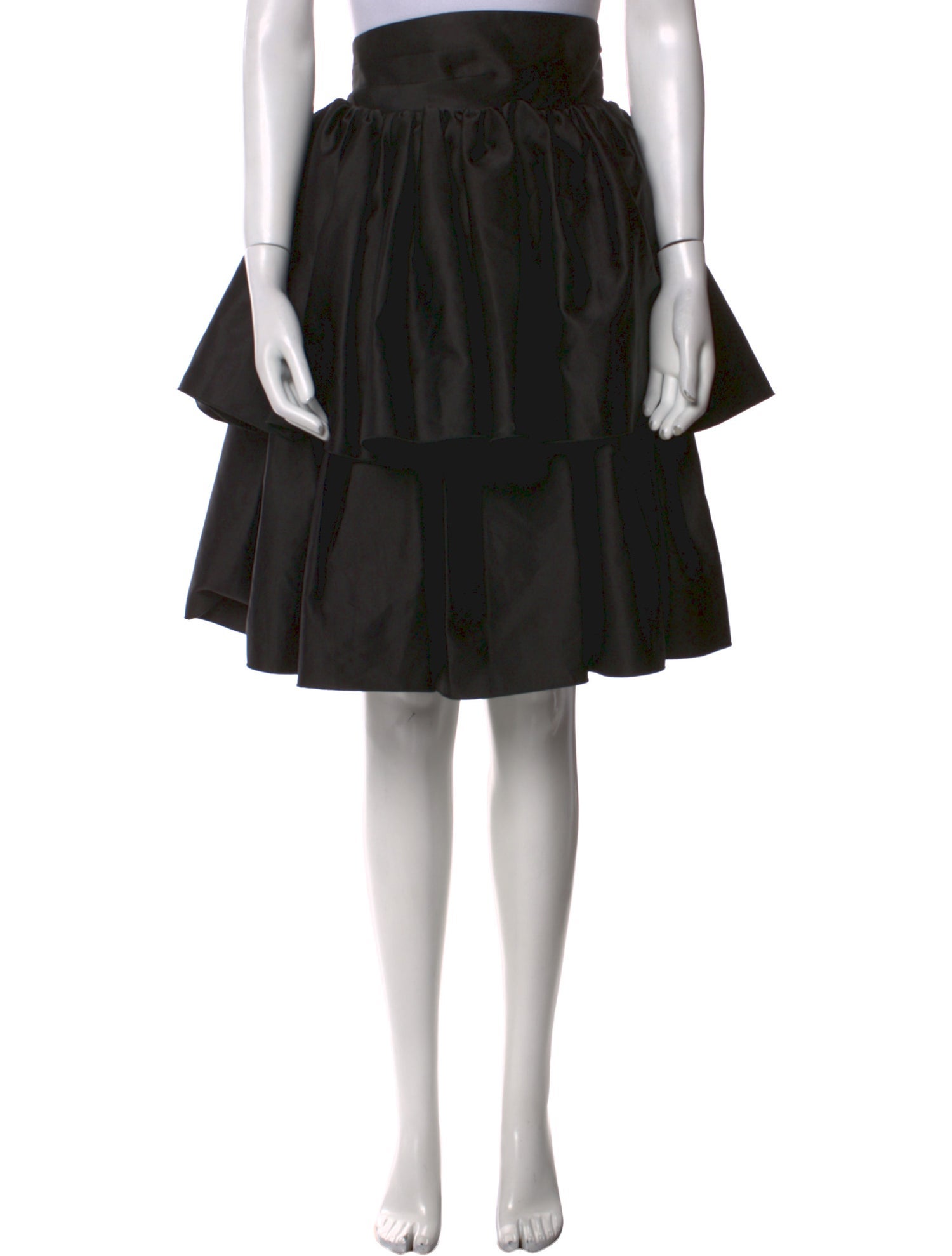 ROTATE Birger Christensen Ruffle Embellishment Knee-Length Skirt