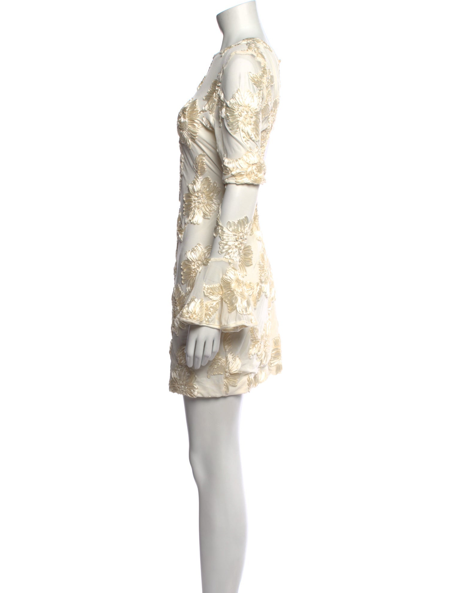 ROTATE Birger Christensen Lace Pattern Mini Dress