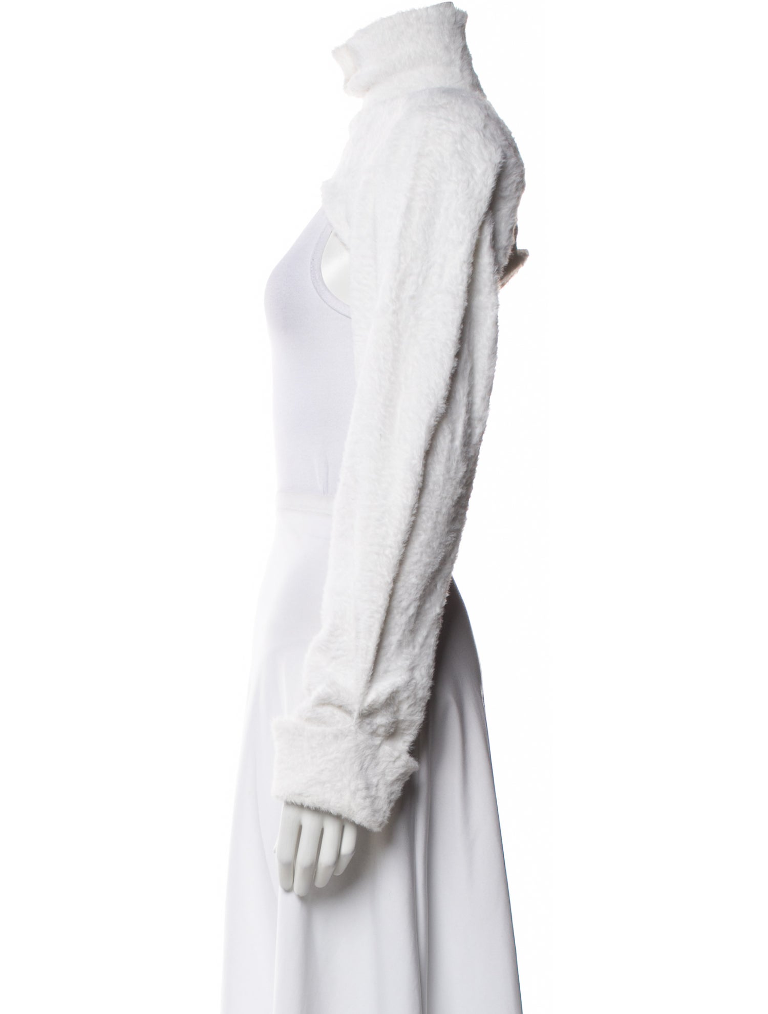 ROTATE Birger Christensen Faux Fur Bateau Neckline Sweater