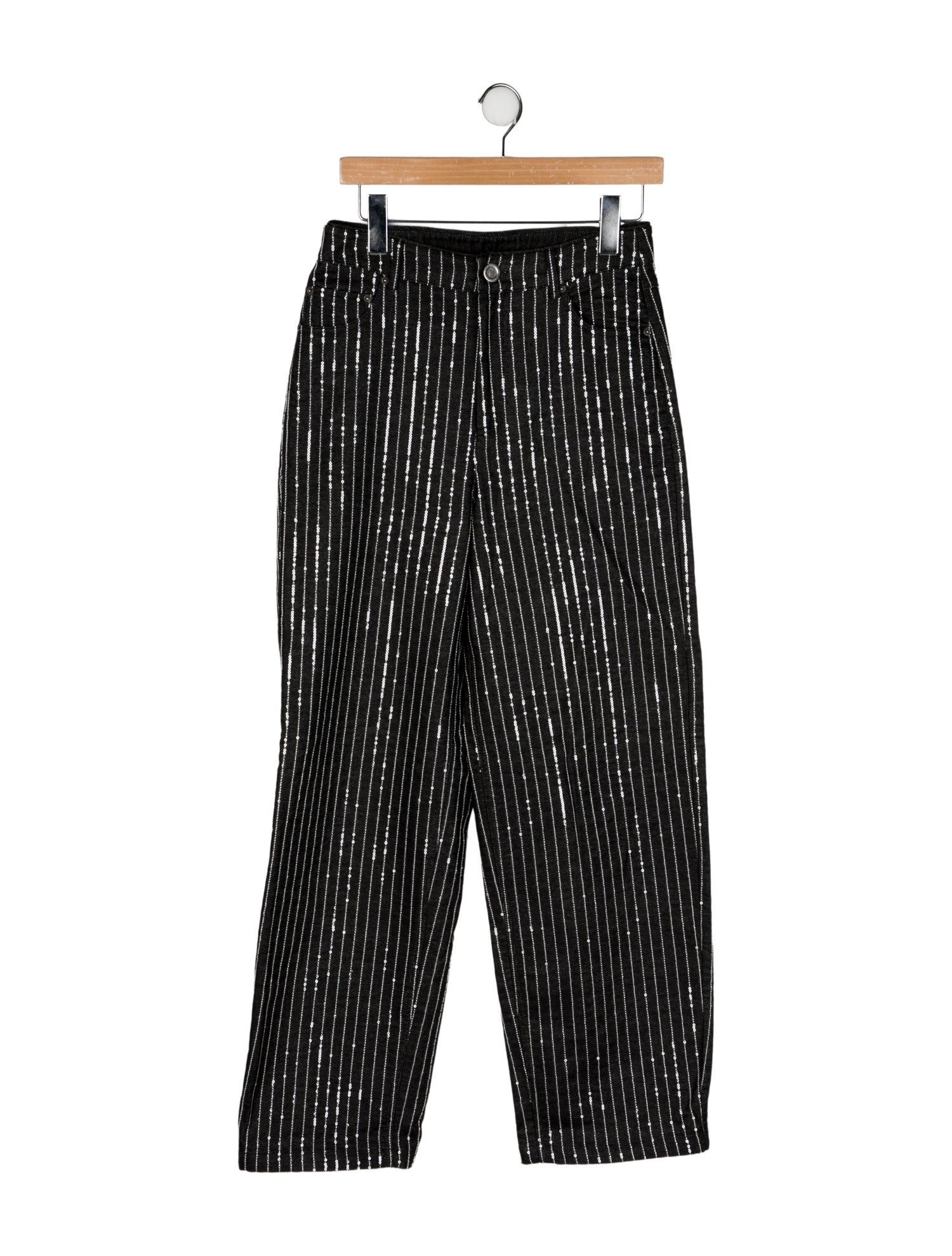 ROTATE Birger Christensen Striped Wide Leg Pants