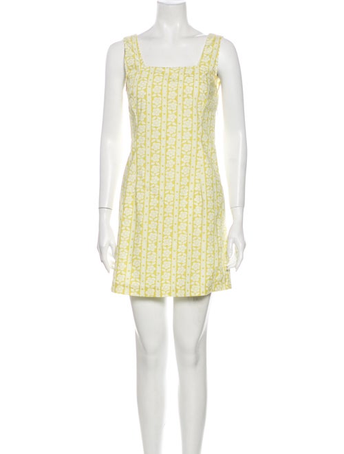Rouje Printed Mini Dress Yellow