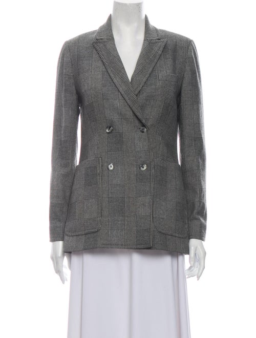 Rouje Plaid Print Blazer Grey