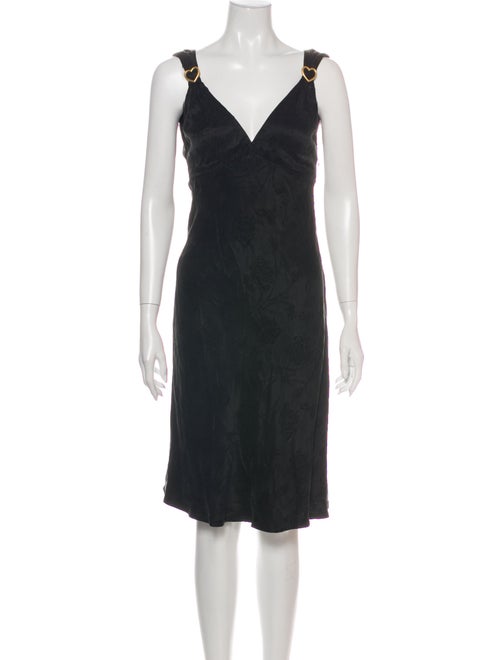 Rouje Patterned Knee-Length Dress w/ Tags Black