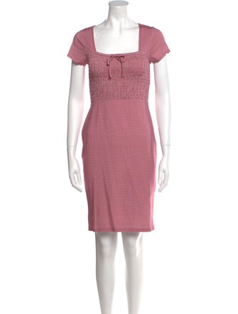 Rouje Plaid Print Mini Dress