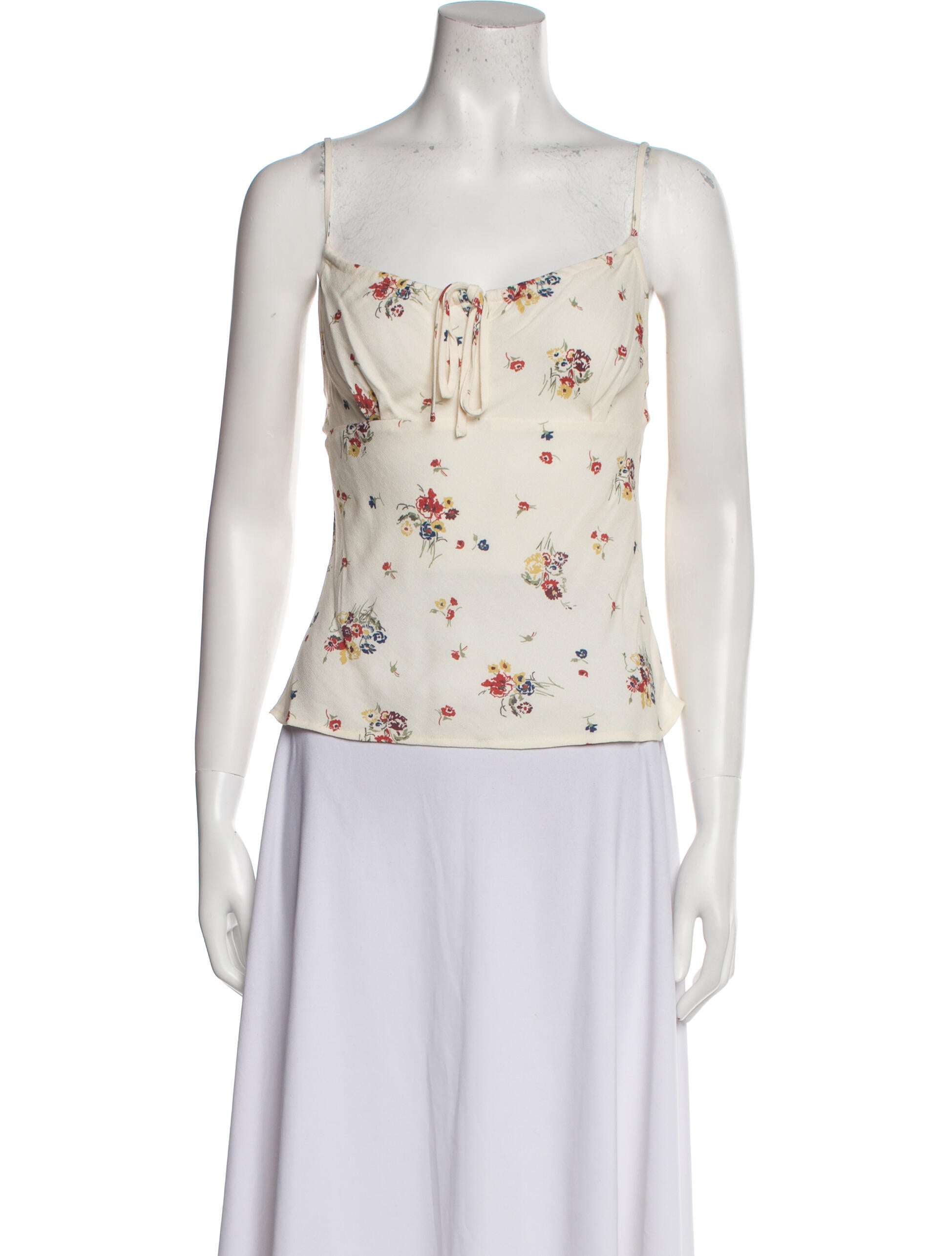 Rouje Floral Print Square Neckline Top