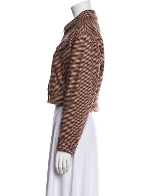 Rouje Wool Houndstooth Print Evening Jacket