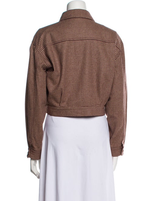 Rouje Wool Houndstooth Print Evening Jacket