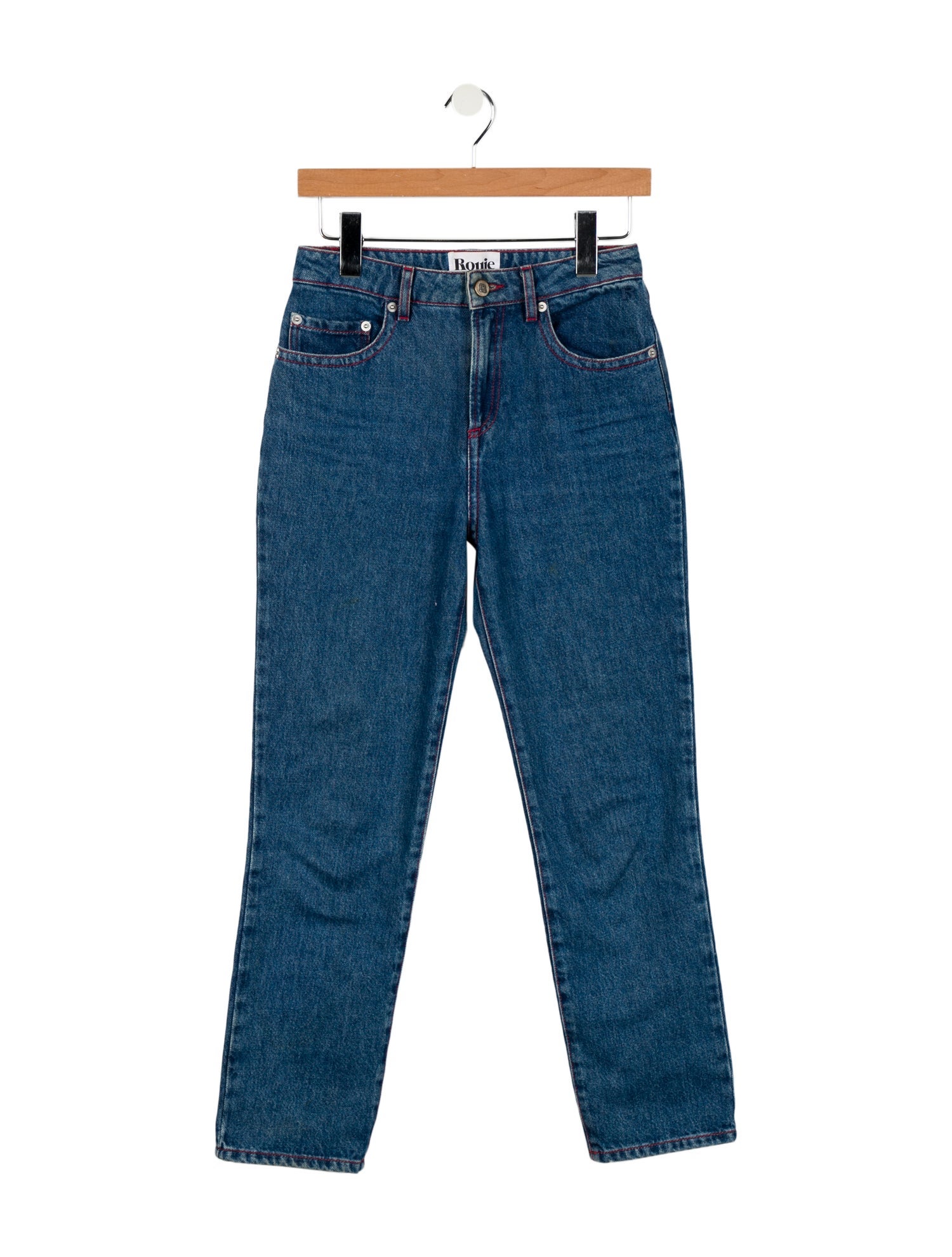 Rouje Mid-Rise Straight Leg Jeans