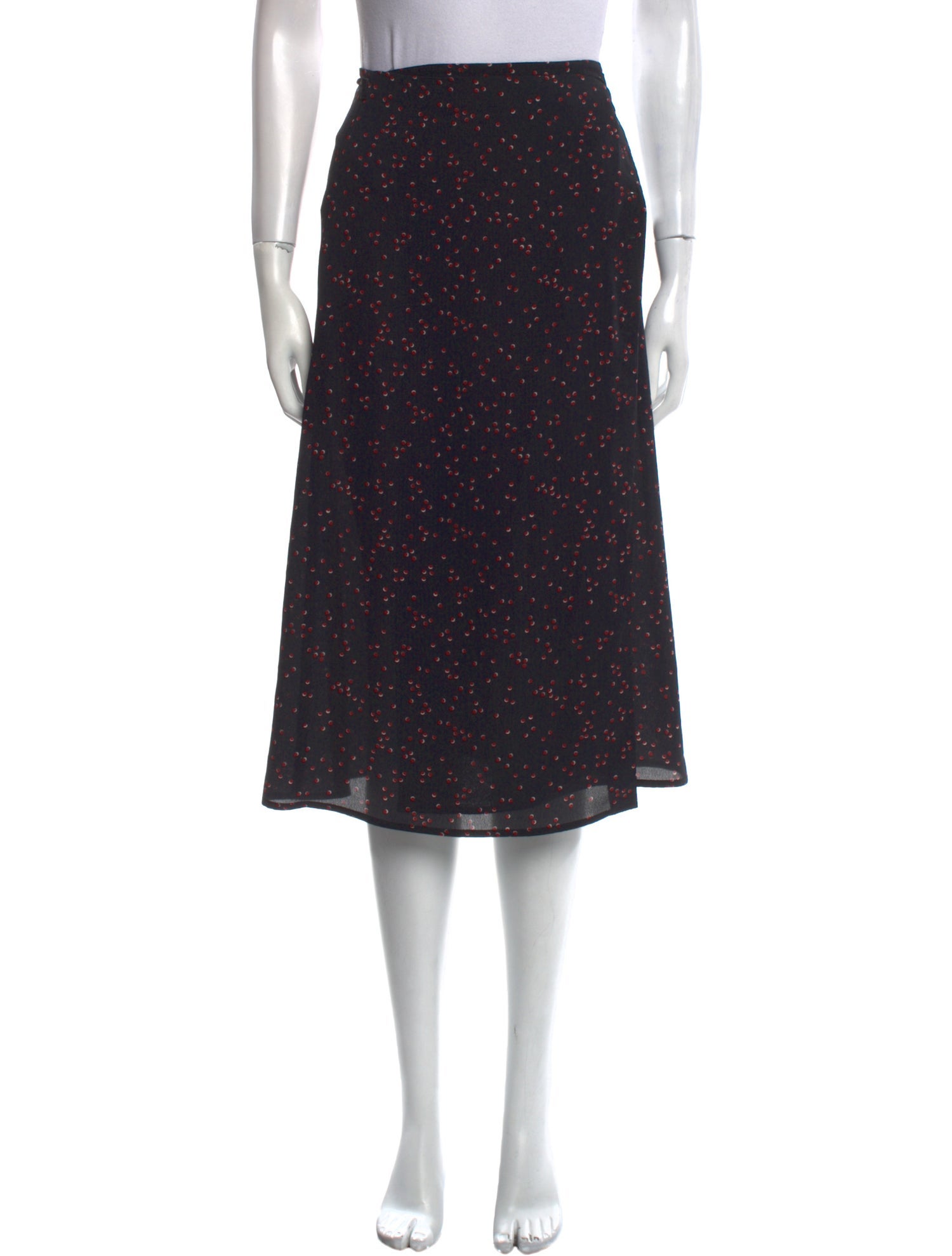 Rouje Polka Dot Print Midi Length Skirt