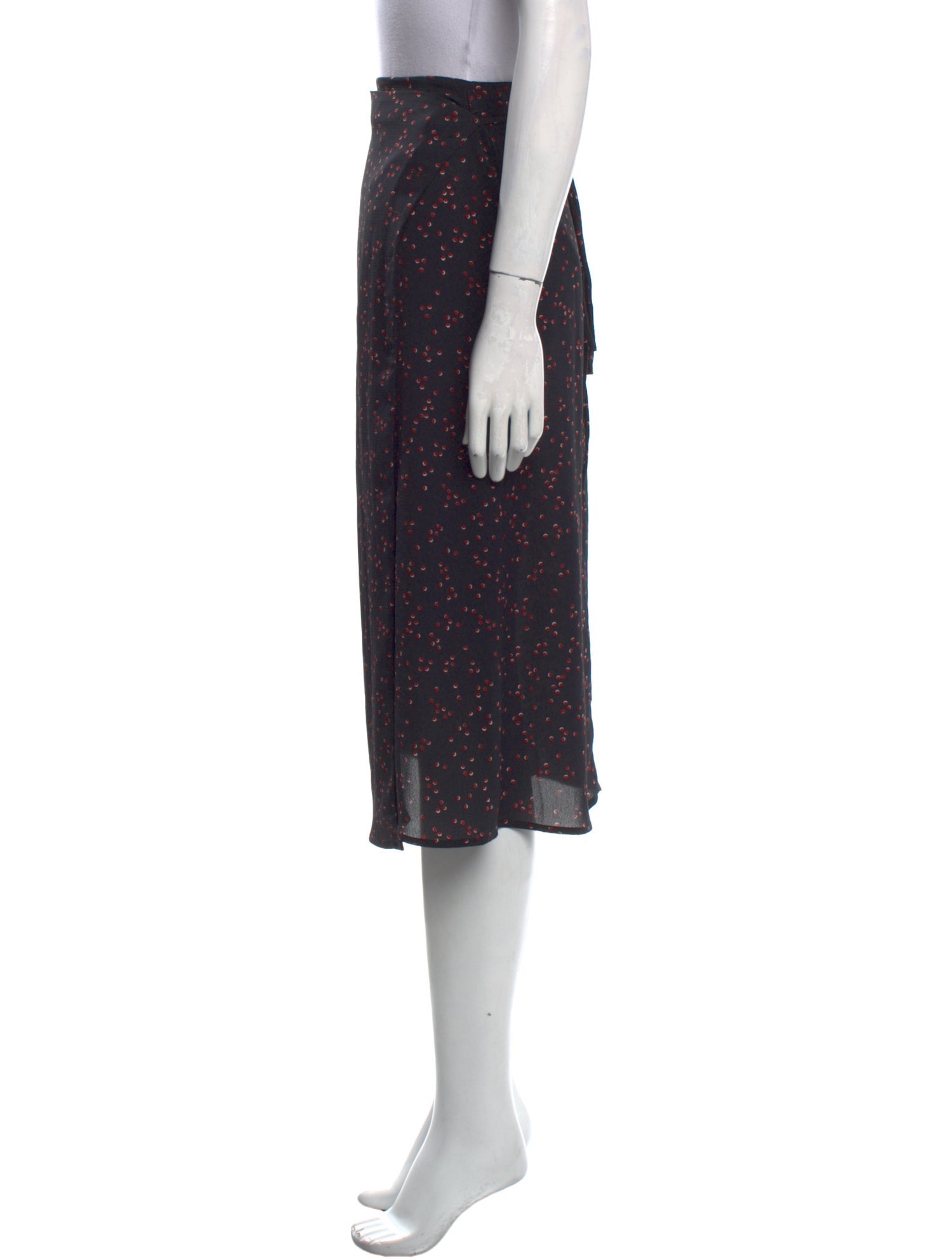 Rouje Polka Dot Print Midi Length Skirt