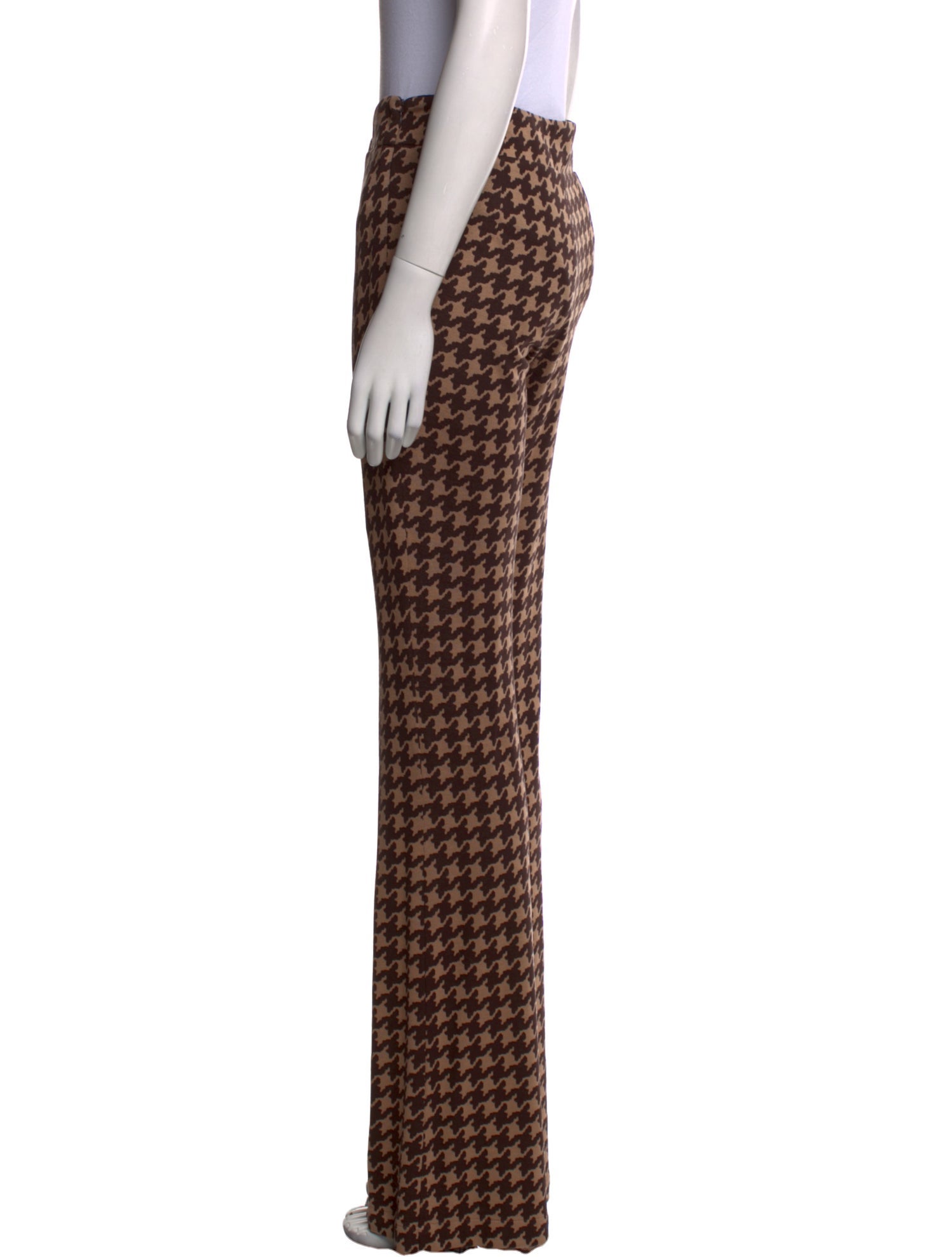Rouje Houndstooth Print Wide Leg Pants