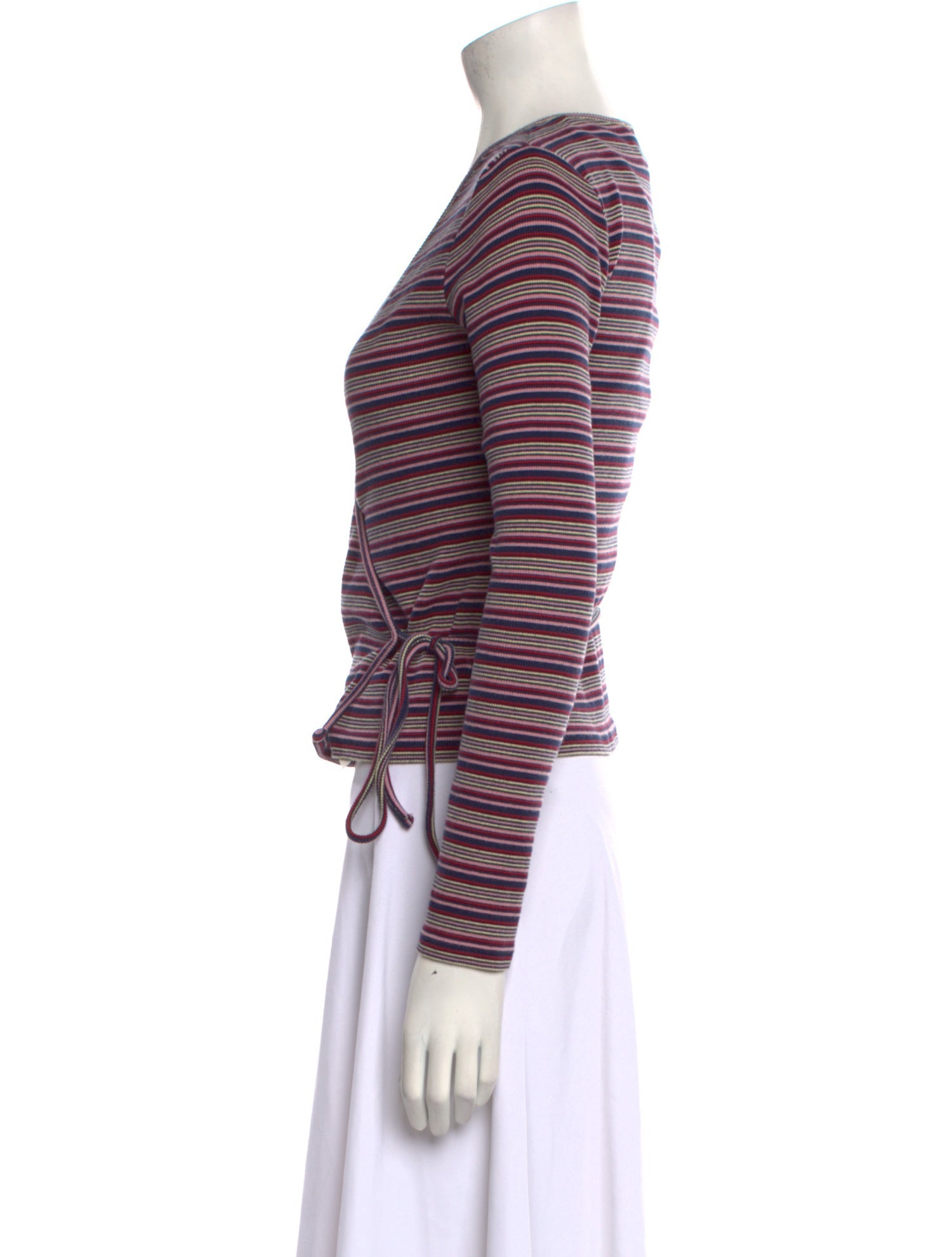 Rouje Striped V-Neck Sweater