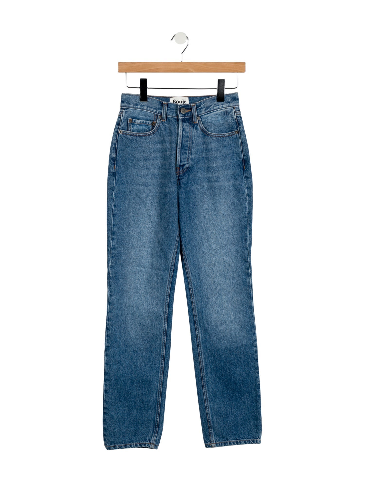 Rouje Mid-Rise Straight Leg Jeans