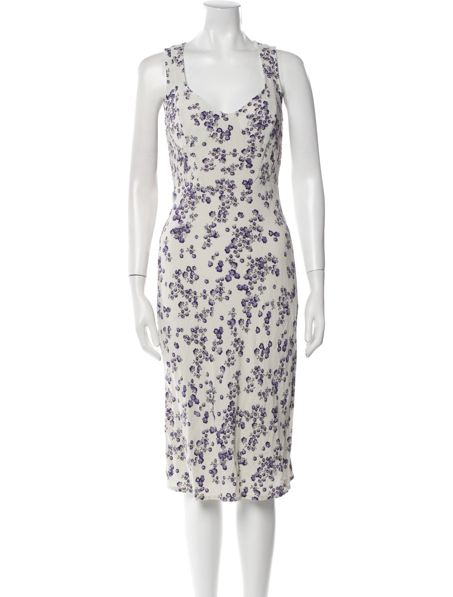 Rouje Floral Print Knee-Length Dress