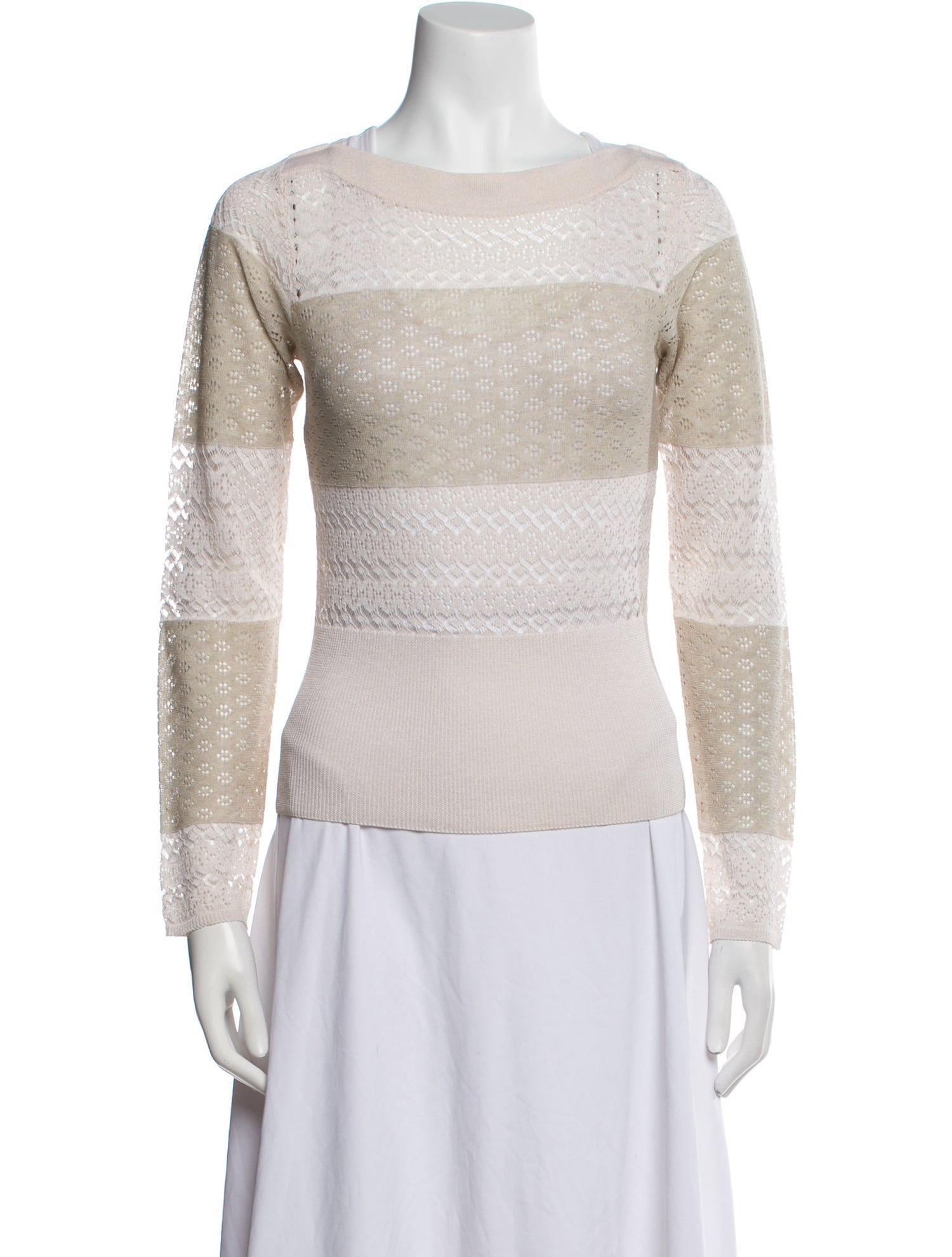 Rouje Striped Scoop Neck Sweater