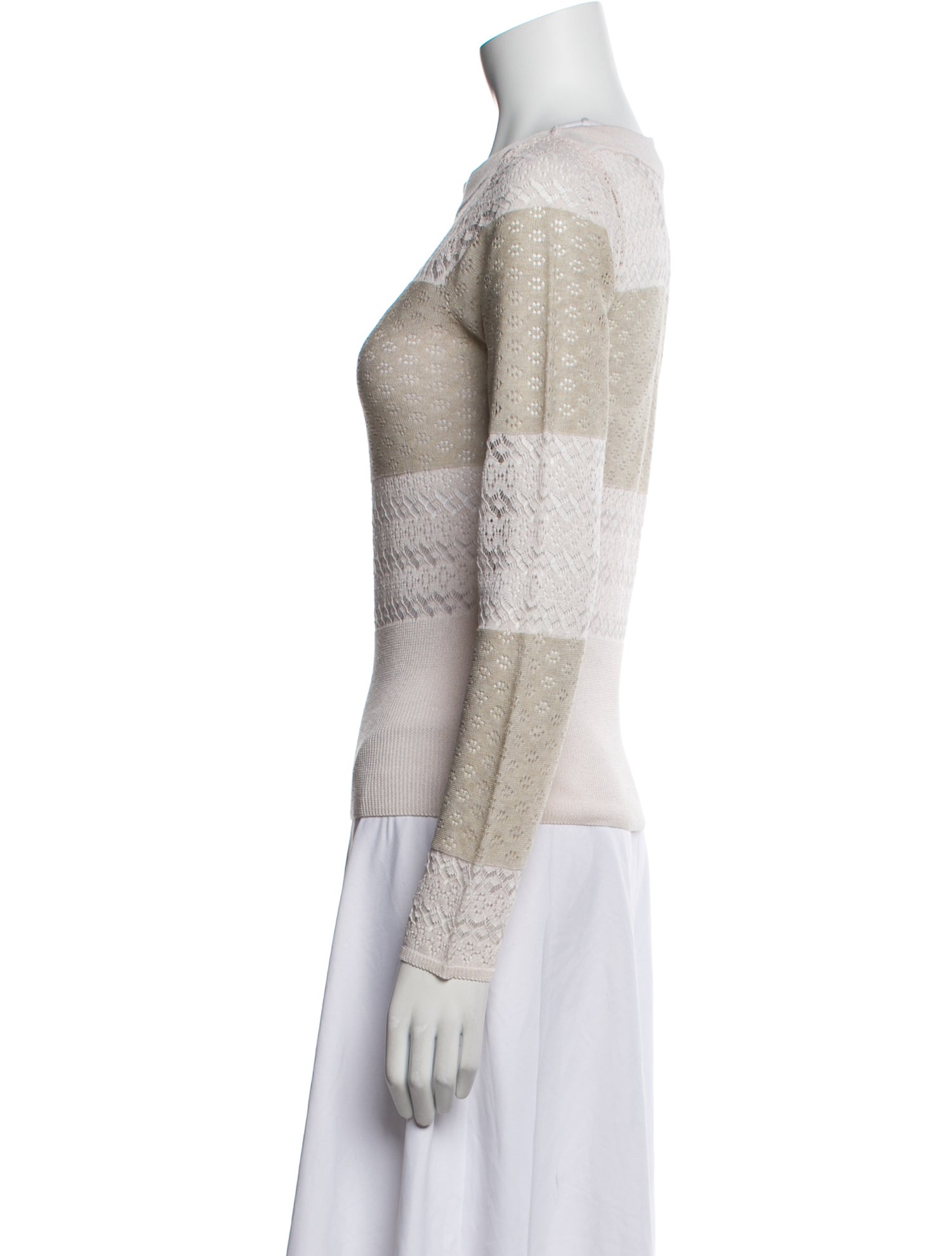 Rouje Striped Scoop Neck Sweater