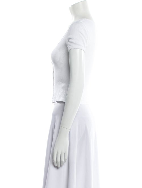 Rouje Square Neckline Short Sleeve Crop Top