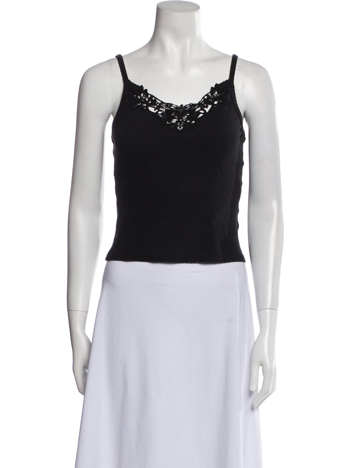 Rouje Scoop Neck Sleeveless Crop Top