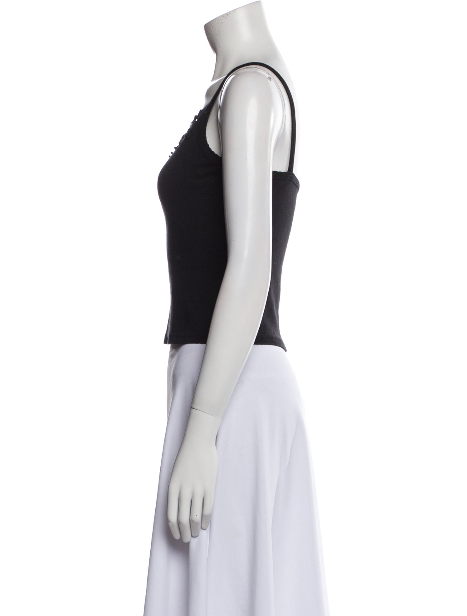 Rouje Scoop Neck Sleeveless Crop Top