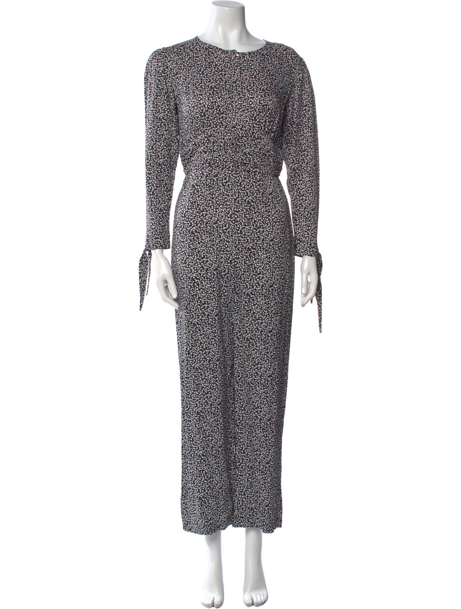 Rouje Floral Print Crew Neck Jumpsuit