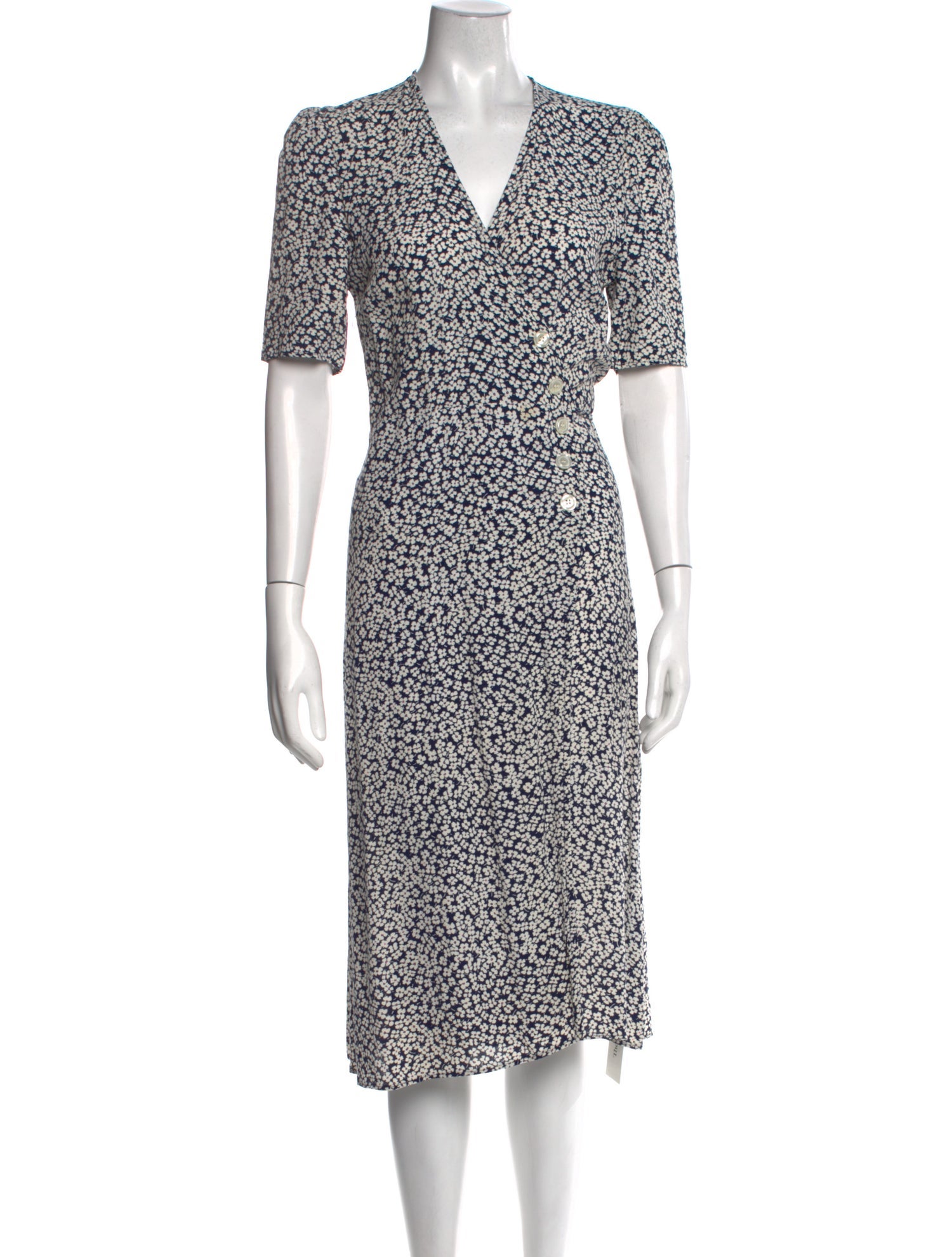 Rouje Floral Print Midi Length Dress