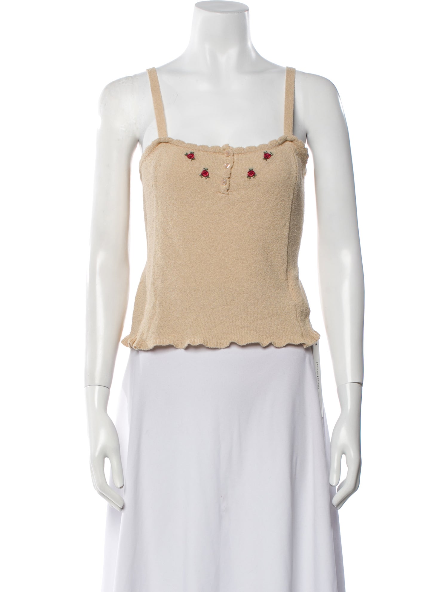 Rouje Square Neckline Sleeveless Crop Top