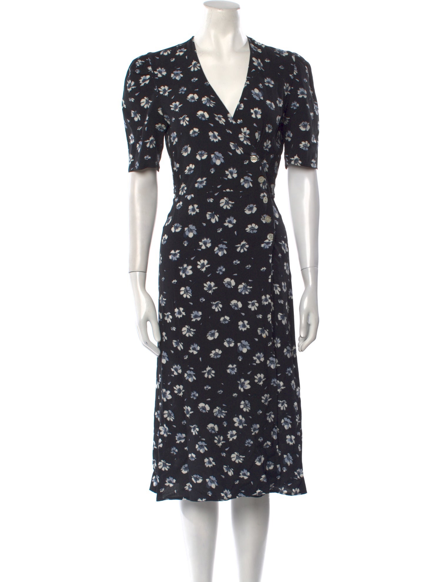 Rouje Floral Print Midi Length Dress