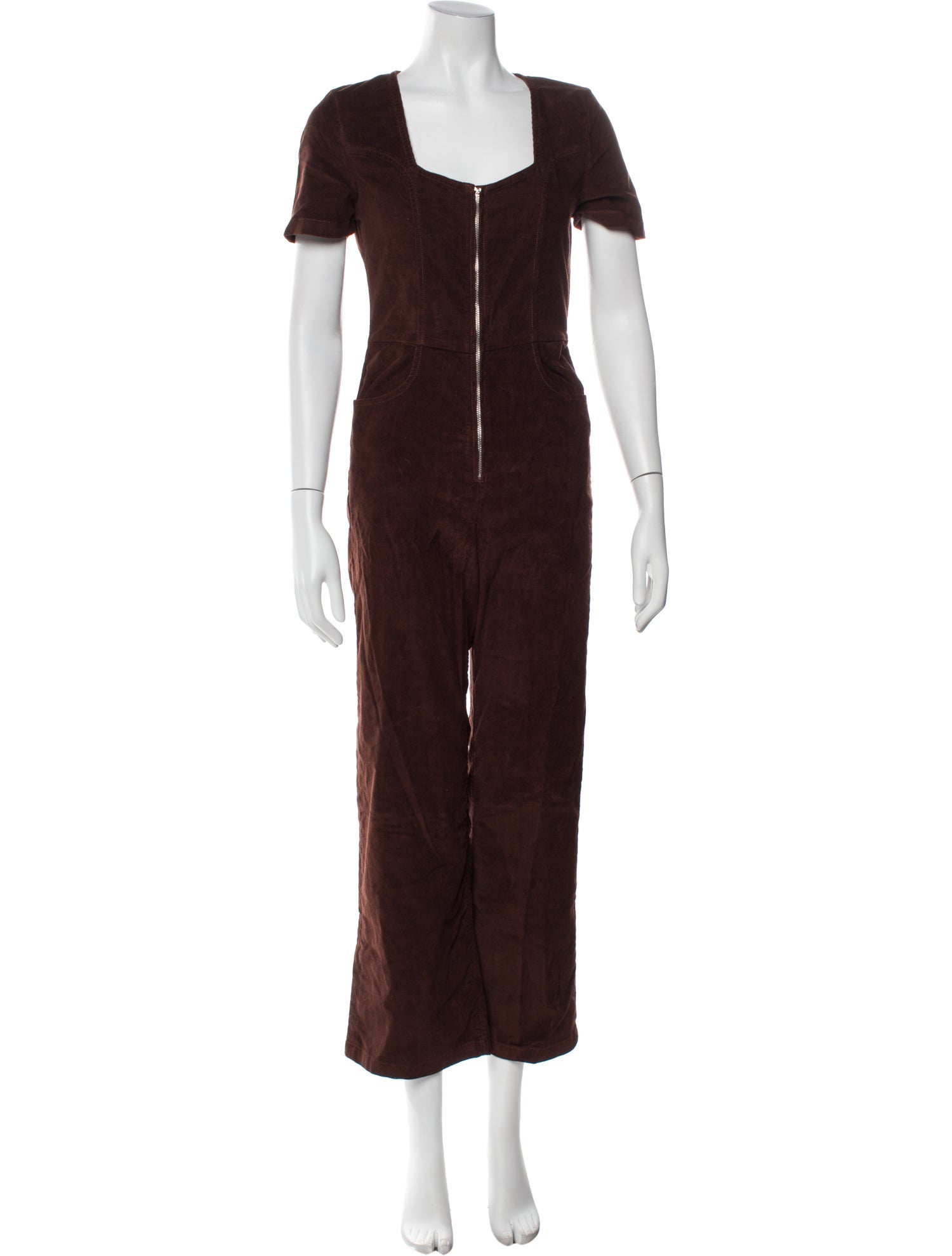 Rouje Corduroy Square Neckline Jumpsuit