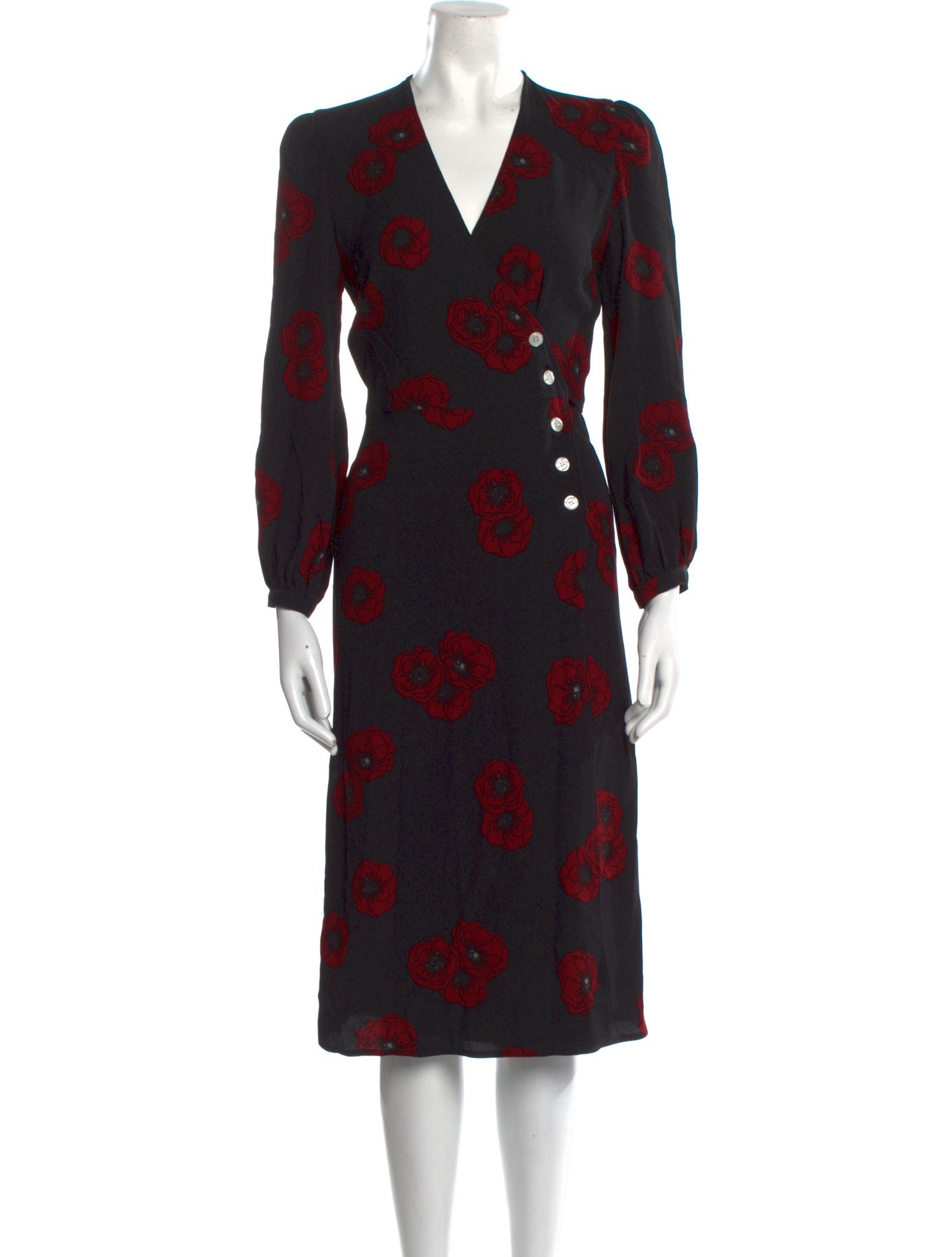 Rouje Floral Print Midi Length Dress