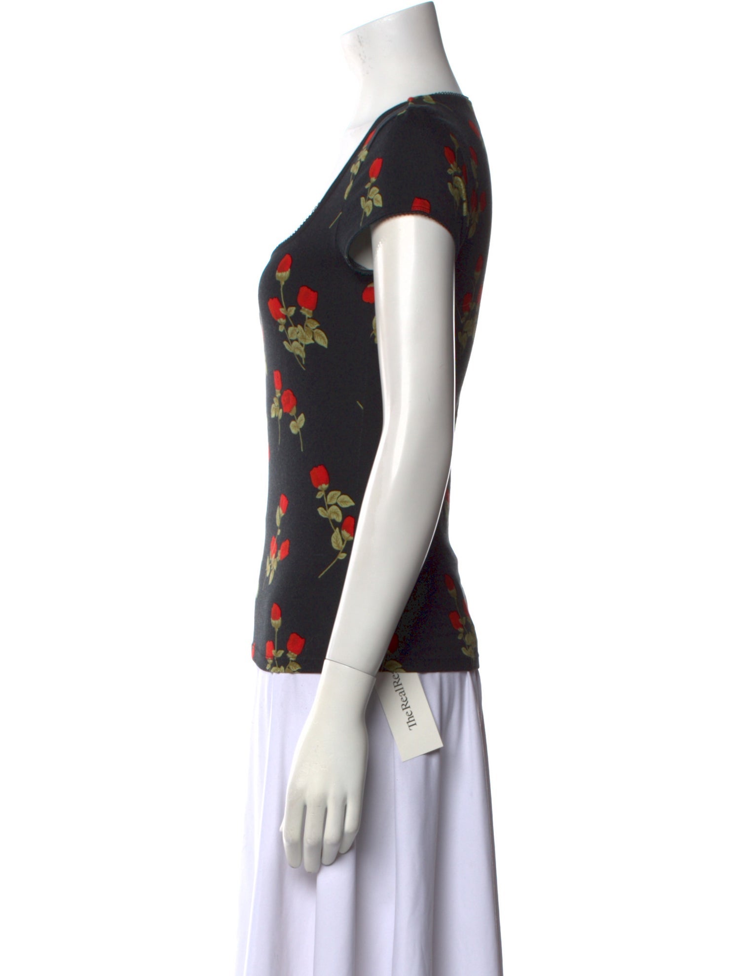 Rouje Floral Print Square Neckline Top